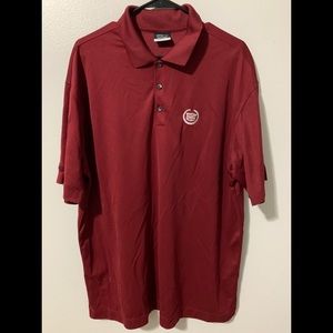 Nike Golf Dri-Fit Men’s Burgundy Cadillac Logo Short Sleeve Polo Shirt Sz XL